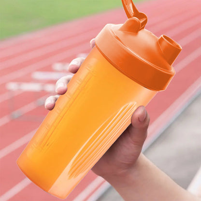 600ML Shaker Bottles Protein Mixes Shaker Bottle Shaker Cup Orange