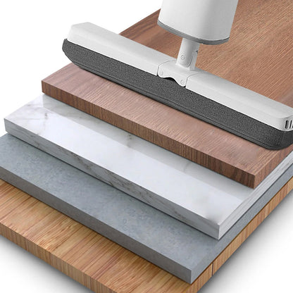 Self-Wringing Mop Self-Squeeze Mop with 2 Replaceable Sponge Mop Heads for Floor Cleaning