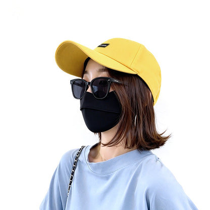 2 In 1 Adjustable Duckbill Hat Eye Shade Baseball Cap Yellow