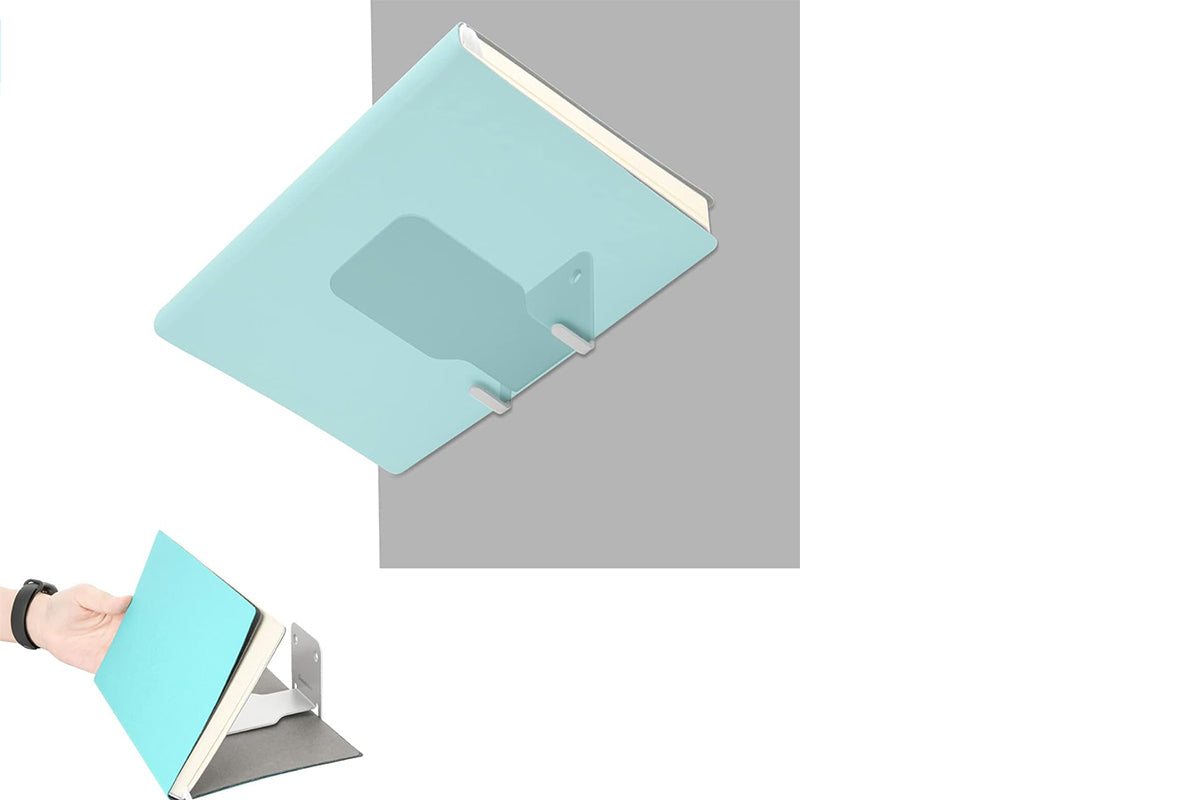 2Pcs Wall Mounted Invisible Floating Bookshelf Book Display White