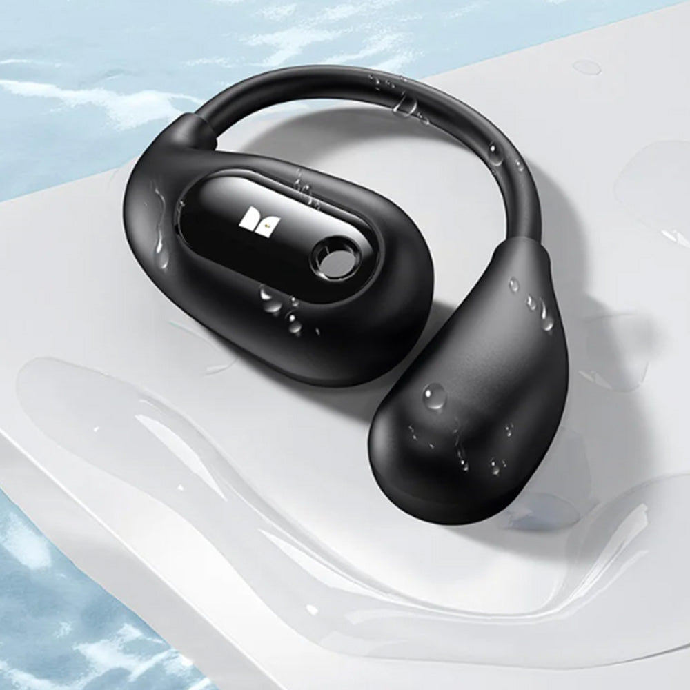 Wireless Open Ear Headphones Bluetooth 5.4 Stereo Sound Earphones with Charging Case Black