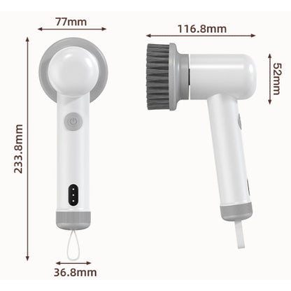 2-Speed Electric Spin Scrubber Cordless Power Cleaning Brush with 3 Brush Heads