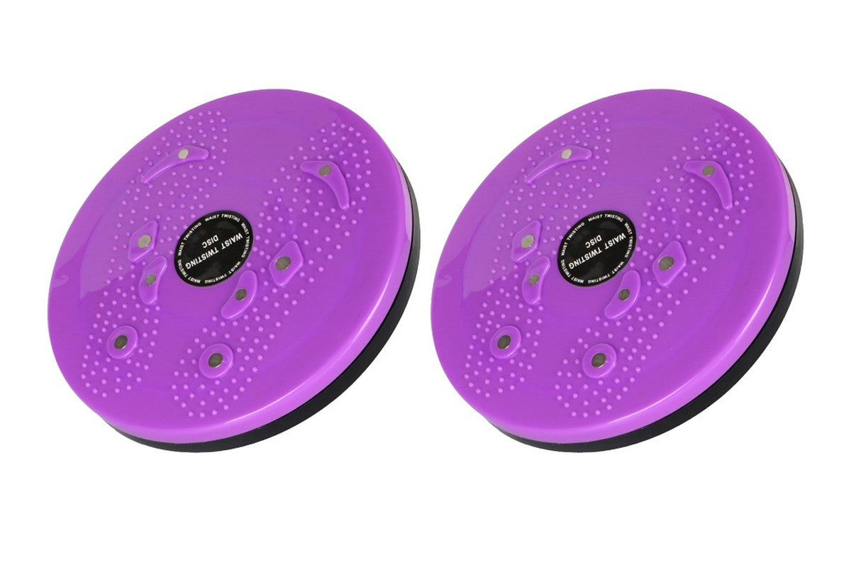 2pcs Waist Plate Torsion Board Foot Massage Disc Balance Exercise Twister-Purple