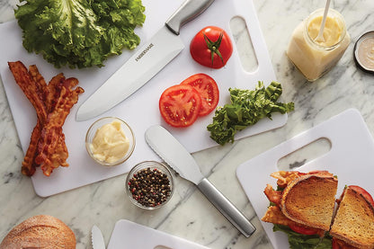 37x27.5cm Reversible Plastic Cutting Board Kitchen Chopping Board for Chopping Slicing