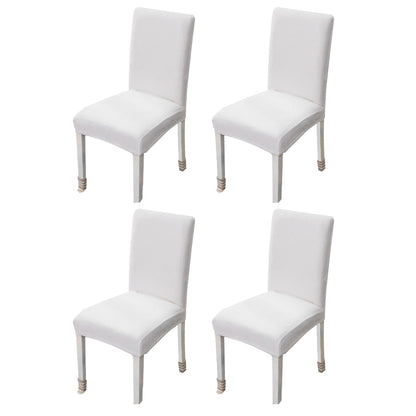 4 Pieces Stretch Chair Slipcover Protector - White