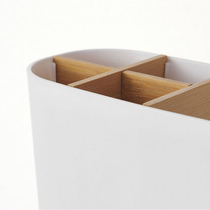 Toothbrush Holders for Bathrooms 5 Slots Bathroom Organizers and Storage-White