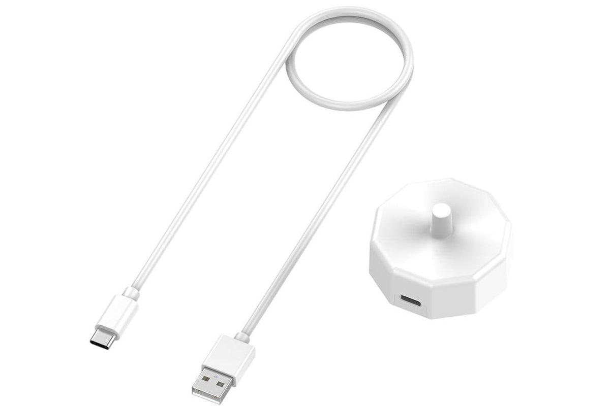 USB Charger for Braun Oral-B Electric Toothbrushes Portable Charging Base Power Cable Cord-White