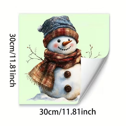 Christmas Glow in the Dark Wall Sticker Self Adhesive Snowman Sticker