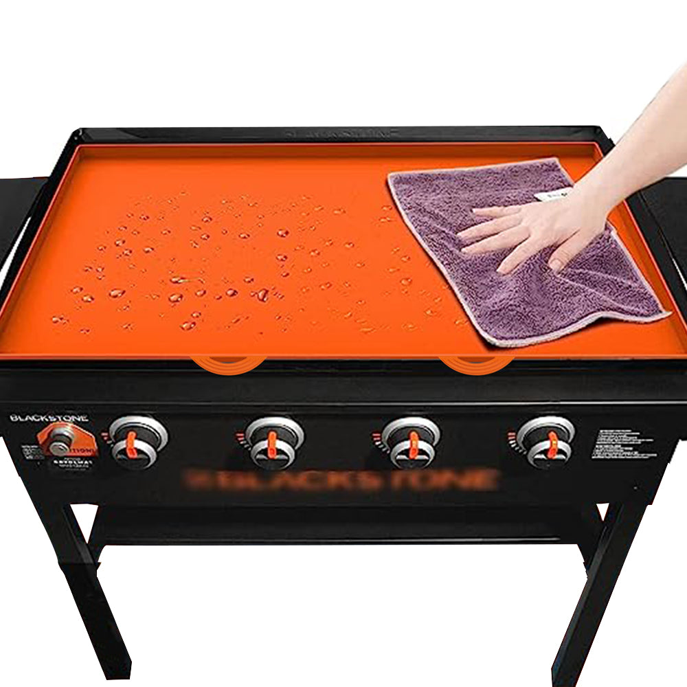 Silicone Protective Mat  for 28 Inches Blackstone Grill Cooking Surface Protective Cover Orange