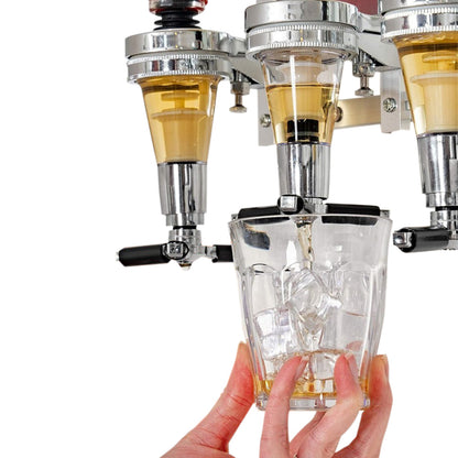4-Bottle Wall-Mounted Wine Rack and Dispenser for Kitchen or Bar