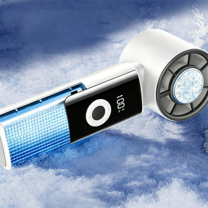 Semiconductor Cooling Handheld Fan 199 Speeds Portable Fan - White