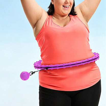 32 Section Detachable Weighted Hula Hoop Adjustable 26 to 58 Inches-Purple