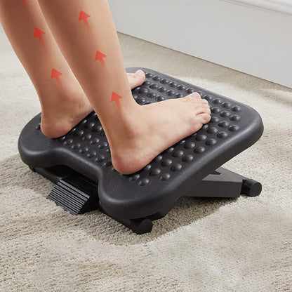 3-Height Adjustable Under Desk Footrest Foot Stool Under Desk