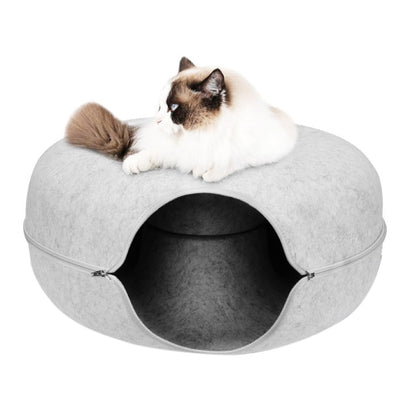 Cat Tunnel Bed Felt Circular Cat Cave