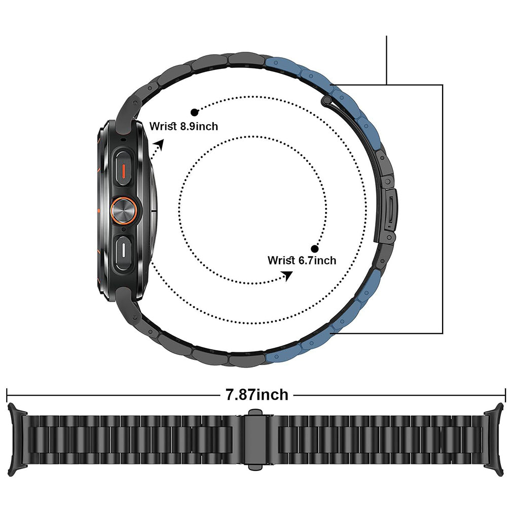 Metal Replacement Watch Band for Samsung Galaxy Watch 8 40 44 46mm-Black
