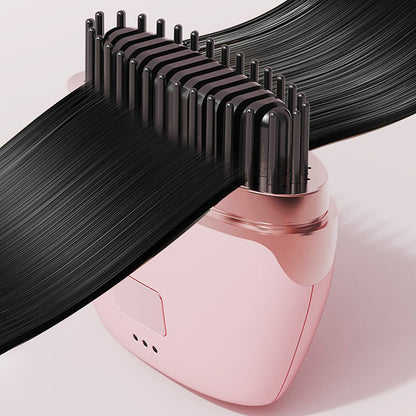 Rechargeable Portable Mini Straight Hair Comb-Pink