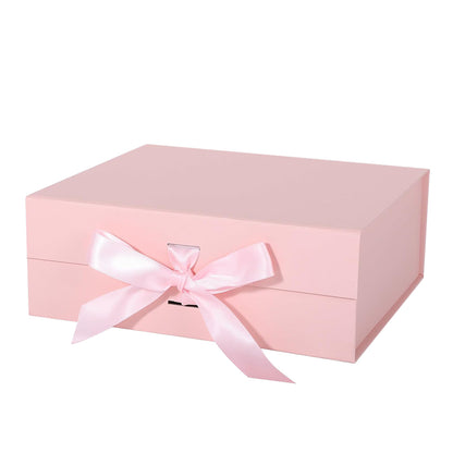 Pink Easy Attached Gift Boxes Set of 3 Gift Boxes with Satin Ribbon
