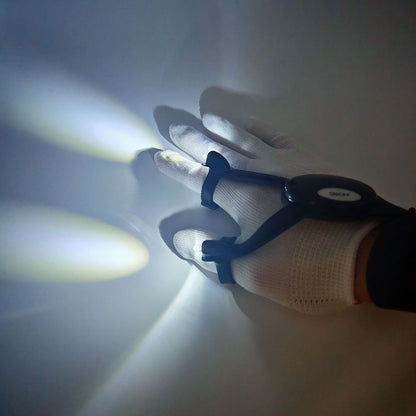 Men’s LED Flashlight Gloves for Outdoor Camping Fishing and Repair Work