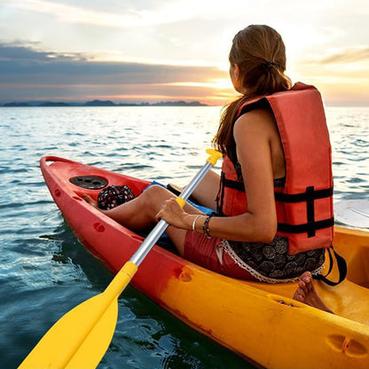 Telescoping Boat Paddle Portable Aluminium Shaft for Kayaing Boating Canoeing River Tubing Yellow