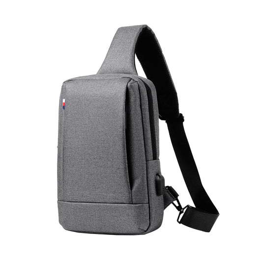 Chest Bag Messenger Bag Sling Bag Crossbody Shoulder Bag Travel Work Satchel Bag Gray