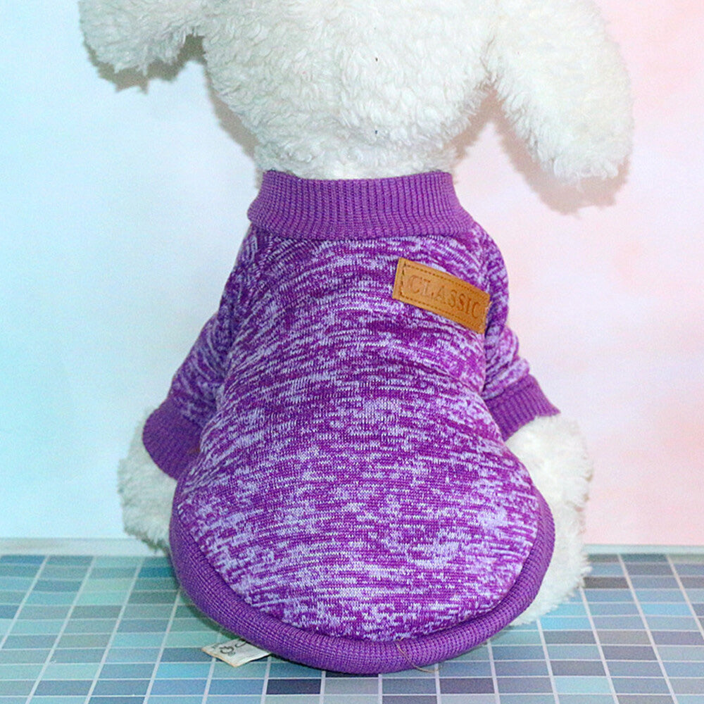Dog Sweatshirt Pullover for Dogs Cats-Purple