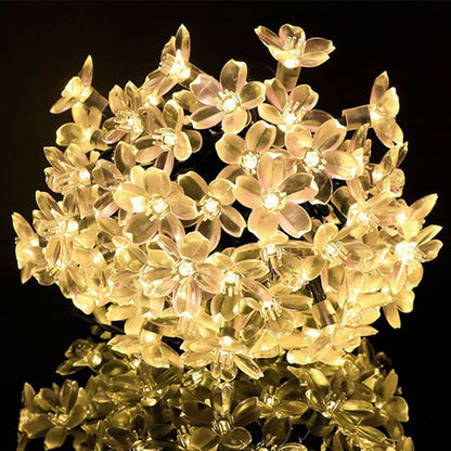 50LEDs Solar Powered String Lights Outdoor Party Fairy Lights Garden Decor -Warm White