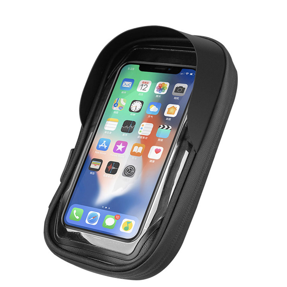 Waterproof Bike Phone Holder Fully Enclosed Touch Sensitive Bike Handlebar Phone Mount-Black