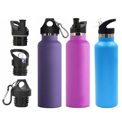 3 Piece Straw Lids for Hydro Flask Standard Mouth with Straws and Brush