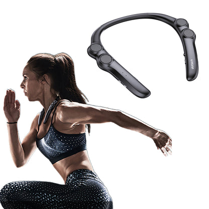 Neckband Bluetooth Speaker Wireless Wearable Speaker with 3D Stereo Sound and Mic-Black