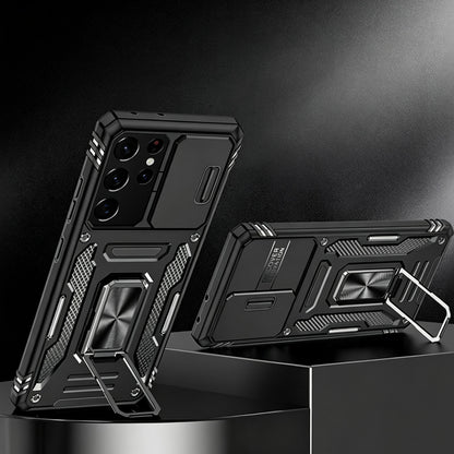 Ring Stand Phone Case forSamsung Galaxy A16 A17 - Black