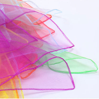6Pcs Juggling Scarves Colorful Actives Dance Music Scarves