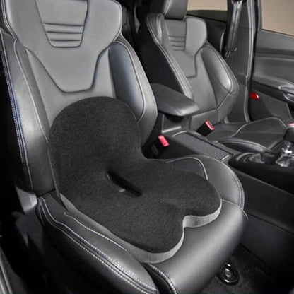 1PC Memory Foam Seat Cushion with Ergonomic Back Support for Office & Car Seats