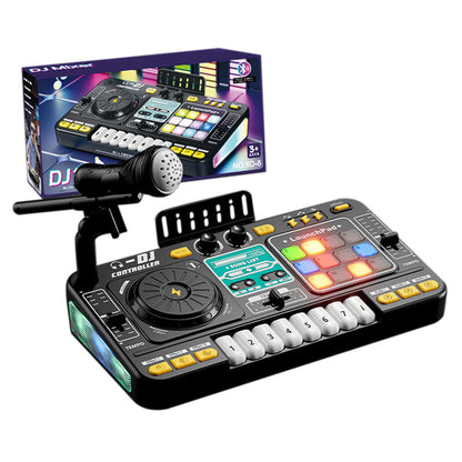 Kids DJ Mixer Musical Toy with Mic & LED Lights