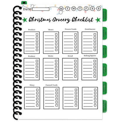 Christmas Planner with Holiday Shopping List Gift Planner Christmas to Do Planner