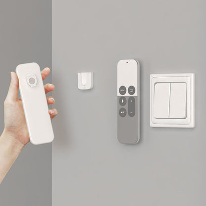 2Pcs Wall Mount Remote Control Holder TV Remote Control Caddy White