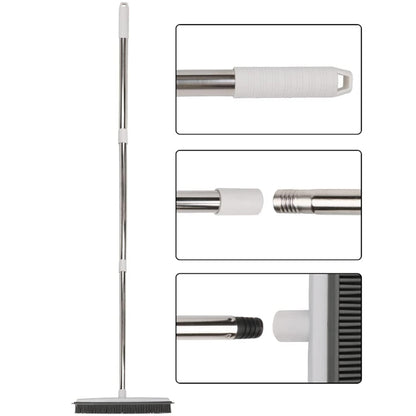 3-Section Soft Bristle Broom Pet Hair Remover Non Scratch Sweeper Brush