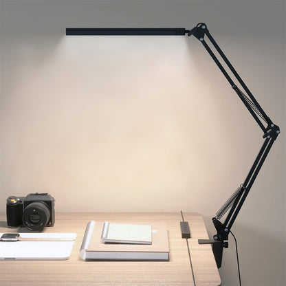 LED Clip On Desk Lamp With Adjustable Arm Reading Light For Home Office