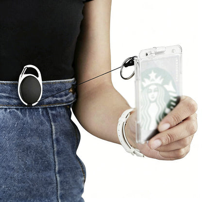 5 Pcs Clear PC Double Slot ID Card Holder