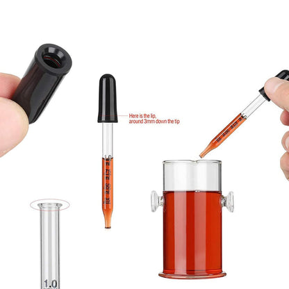 Set of10Pcs 1ML Calibrated Medicine Droppers Bent and Straight Tips for Essential Oils