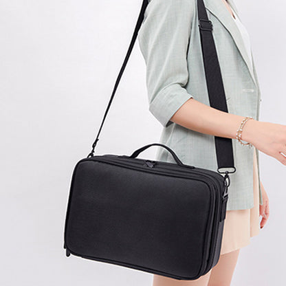 Large Capacity Makeup Bag 3 Layer Cosmetic Case