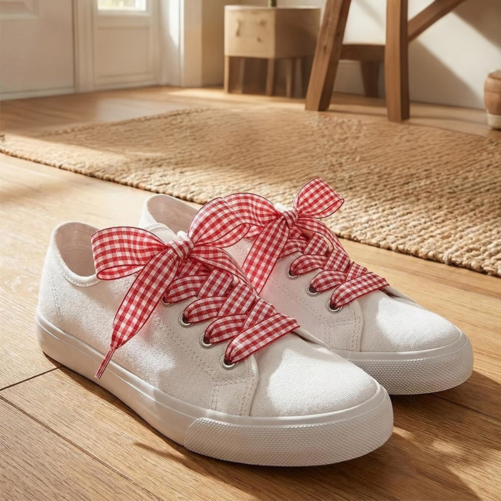 6 Pairs Wide Satin Ribbon Replacement Shoelaces