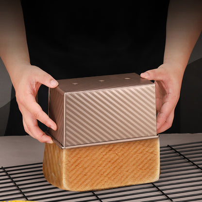 3Pcs Carbon Steel Loaf Pan Set with Brush and Scraper