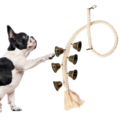 Dog Doorbell With 6 Extra Loud Bells Adjustable Doorbell Hanging Rope For Dog Training