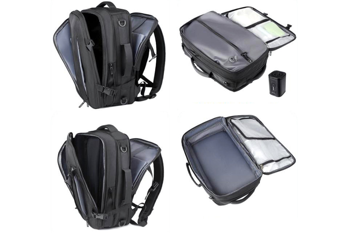 Vacuum Backpack with Pump Compression Travel Business Backpack with Laptop Sleeve