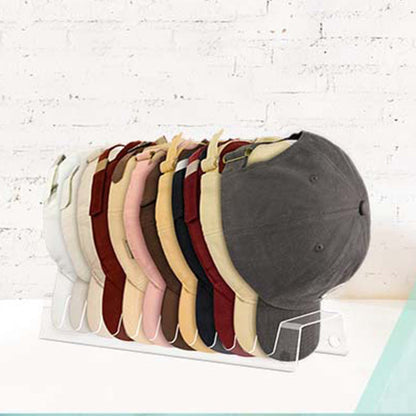 2Pcs Acrylic Baseball Cap Rack 12-Slot Hat Holder Display Stand Closet Organizer