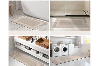 Bathroom Rugs Non Slip Thin Bath Mat Super Absorbent Shower Bath Mats for Bathtub