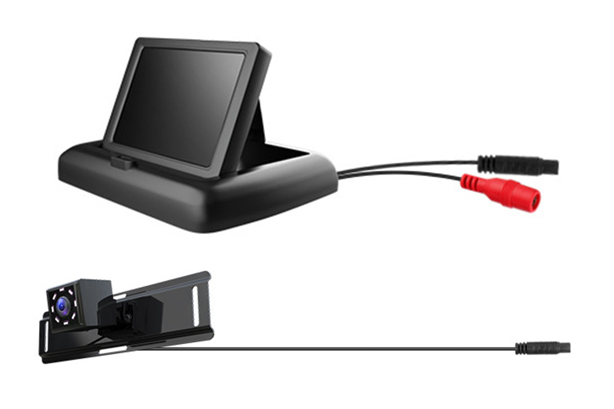 4.3 Inches LCD Monitor Car Reverse Camera Kit Rear View Backup IR Night Vision