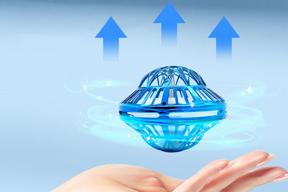 Flying Orb Ball Toy Galaxy Boomerang Hover Ball with LED Light -Blue
