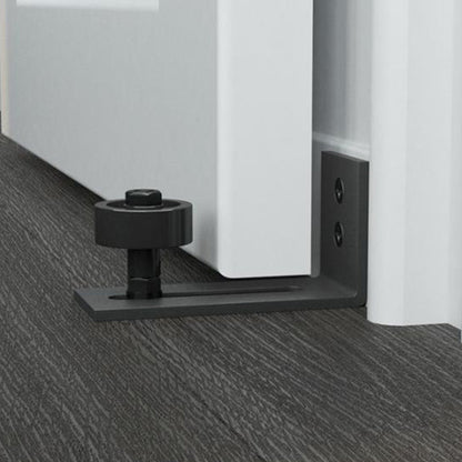 1X 8-Setting Ways Barn Door Floor Guide Adjustable Sliding Guide Flush Wall Mounted Stay Rollers