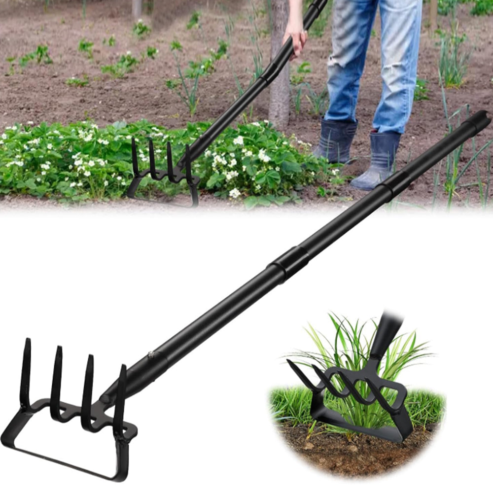 2-in-1 Garden Hoe Long Stirrup Hoe Garden Tool with Adjustable Handle